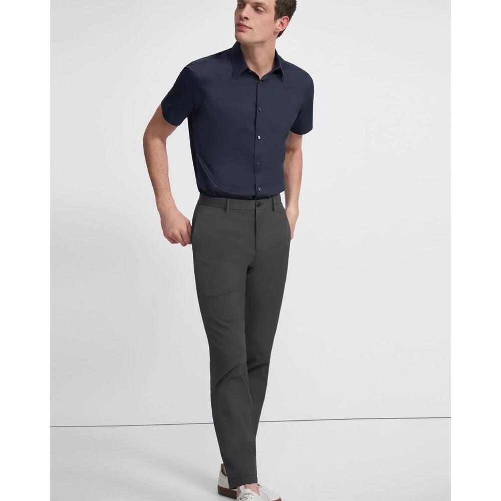 Theory Men's Dark Gray Belt Loops Side Pockets Zaine Neoteric Pants Size 30